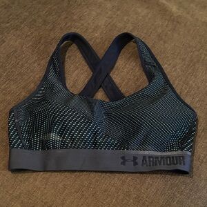 Under Armour Women's Navy and Teal Sports Bra
